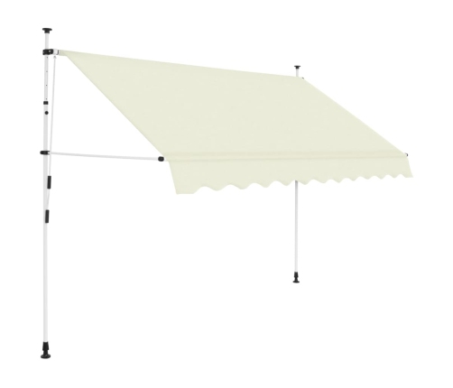 Toldo retráctil de operación manual 300 cm crema