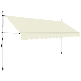 Toldo retráctil de operación manual 400 cm crema