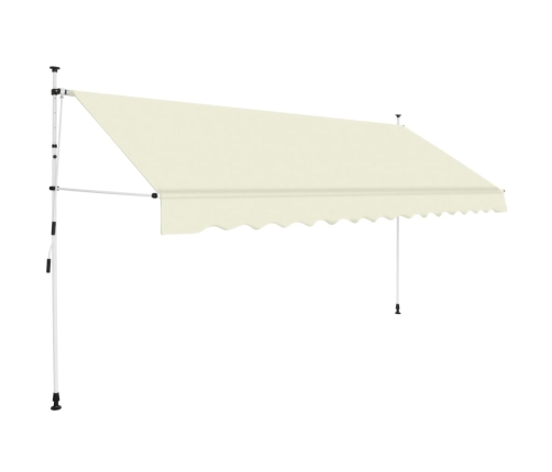 Toldo retráctil de operación manual 400 cm crema