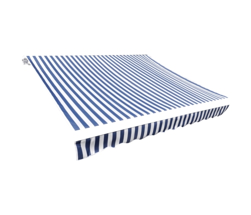 Toldo de lona azul y blanco 500x300 cm