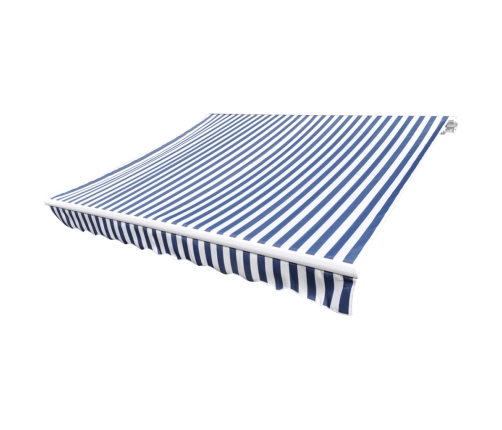 Toldo de lona azul y blanco 500x300 cm