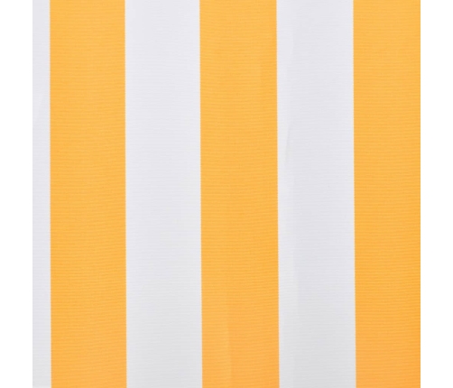 Toldo de lona naranja y blanco 350x250 cm