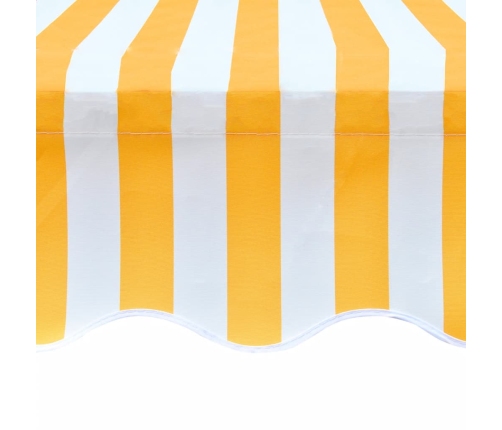 Toldo de lona naranja y blanco 350x250 cm