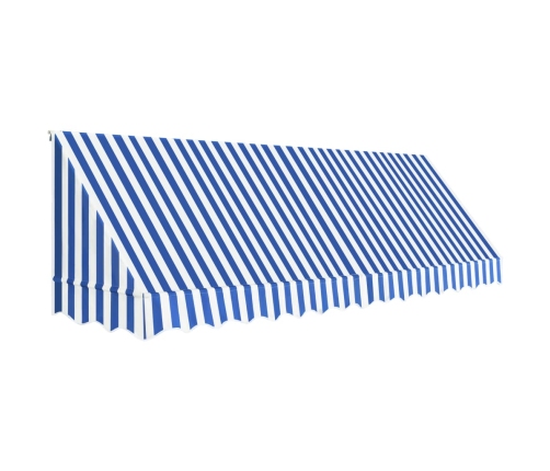 Toldo para bar 400x120 cm azul y blanco