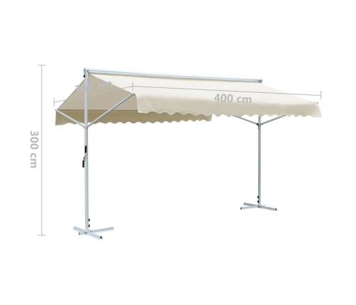 Toldo independiente 4x3 m color crema