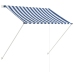 Toldo retráctil 150x150 cm azul y blanco