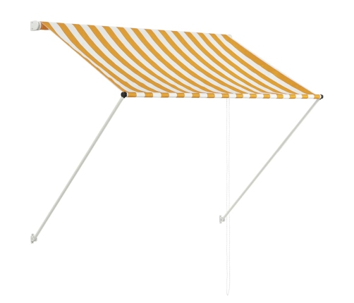 Toldo retráctil 150x150 cm amarillo y blanco