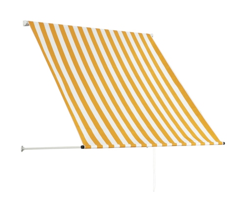 Toldo retráctil 150x150 cm amarillo y blanco