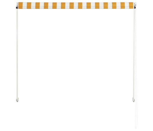 Toldo retráctil 150x150 cm amarillo y blanco