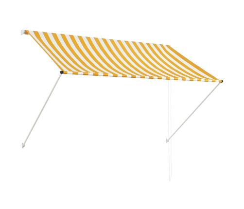 Toldo retráctil 200x150 cm amarillo y blanco