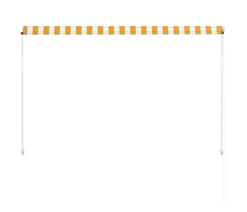 Toldo retráctil 200x150 cm amarillo y blanco