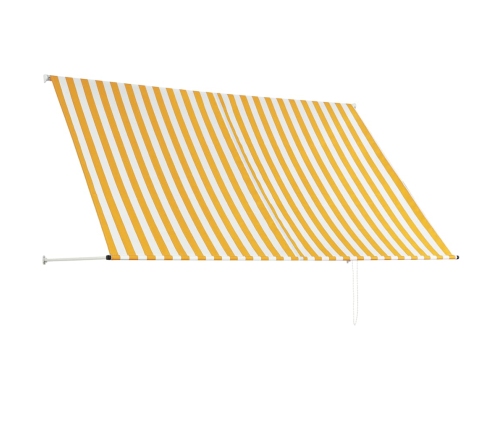 Toldo retráctil 250x150 cm amarillo y blanco