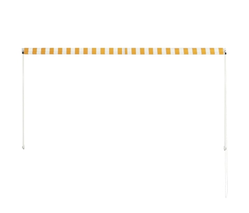 Toldo retráctil 250x150 cm amarillo y blanco