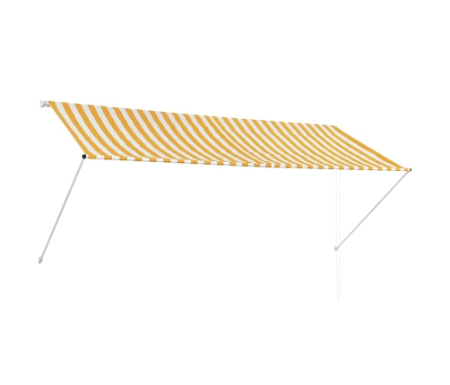 Toldo retráctil 300x150 cm amarillo y blanco