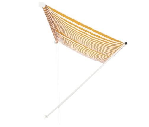 Toldo retráctil 300x150 cm amarillo y blanco