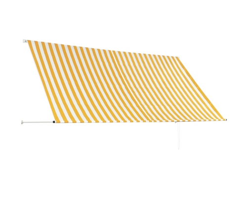 Toldo retráctil 300x150 cm amarillo y blanco