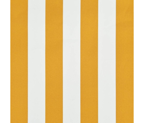 Toldo retráctil 350x150 cm amarillo y blanco