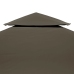 Toldo de cenador 2 niveles 310 g/m² 3x3 m gris topo