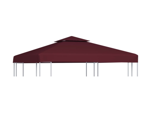 Toldo de cenador 2 niveles 310 g/m² 3x3 m burdeos