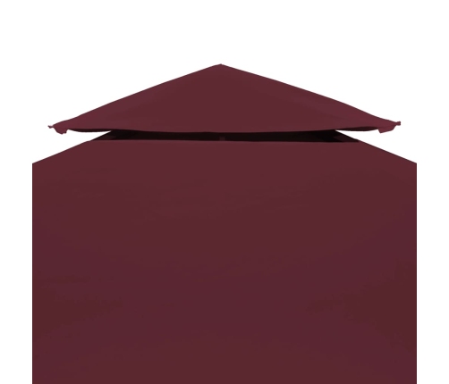 Toldo de cenador 2 niveles 310 g/m² 3x3 m burdeos