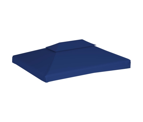 Toldo de cenador 2 niveles 310 g/m² 4x3 m azul