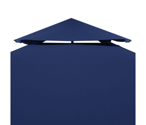 Toldo de cenador 2 niveles 310 g/m² 4x3 m azul