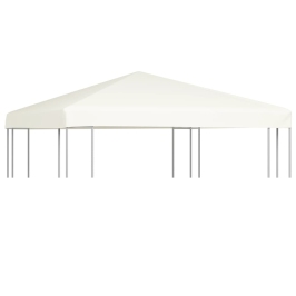 Toldo de cenador 310 g/m² 3x3 m blanco crema