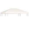 Toldo de cenador 310 g/m² 4x3 m blanco crema