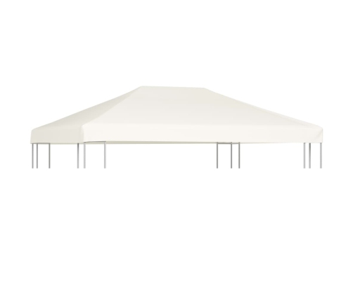 Toldo de cenador 310 g/m² 4x3 m blanco crema