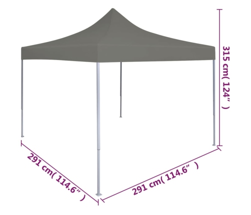 Carpa pleglable Pop-Up gris antracita 3x3 m