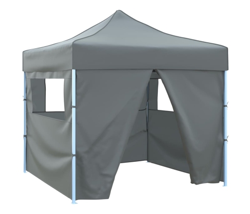 Carpa pleglable Pop-Up con 4 paredes antracita 3x3 m