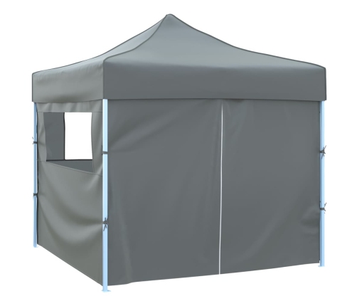 Carpa pleglable Pop-Up con 4 paredes antracita 3x3 m