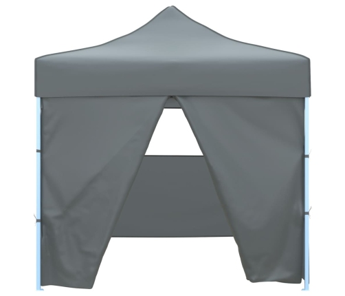 Carpa pleglable Pop-Up con 4 paredes antracita 3x3 m