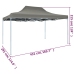 Carpa pleglable Pop-Up gris antracita 3x4,5 m