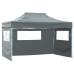 Carpa pleglable Pop-up con 4 paredes 3x4,5 m gris antracita