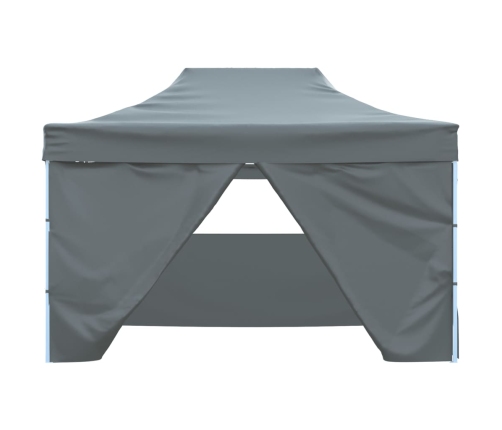 Carpa pleglable Pop-up con 4 paredes 3x4,5 m gris antracita