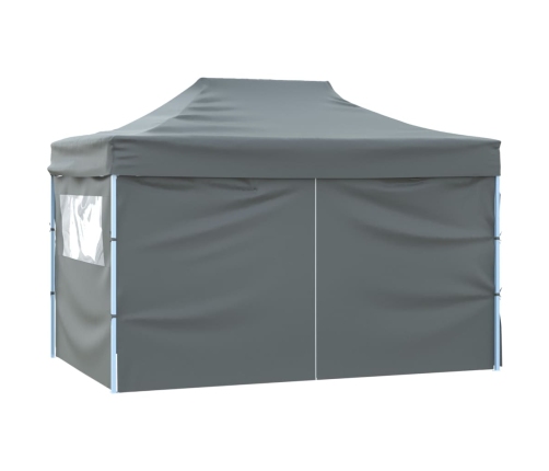 Carpa pleglable Pop-up con 4 paredes 3x4,5 m gris antracita