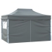 Carpa pleglable Pop-up con 4 paredes 3x4,5 m gris antracita