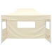 Carpa pleglable con 3 paredes crema 3x4,5 m