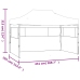 Carpa pleglable con 3 paredes crema 3x4,5 m