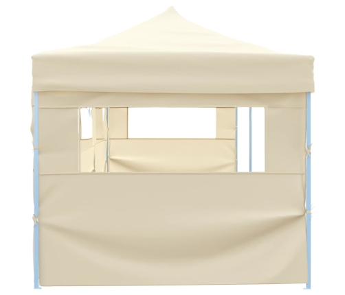 Carpa de fiestas pop-up plegable con 5 paredes crema 3x9 m