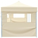 Carpa de fiestas pop-up plegable con 5 paredes crema 3x9 m