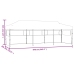 Carpa de fiestas pop-up plegable con 5 paredes crema 3x9 m