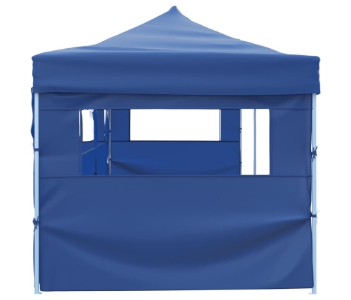 Carpa plegable Pop-up con 5 paredes laterales 3x9 m azul