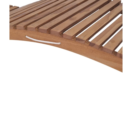 Tumbona plegable de madera maciza de teca