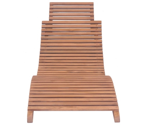 Tumbona plegable de madera maciza de teca