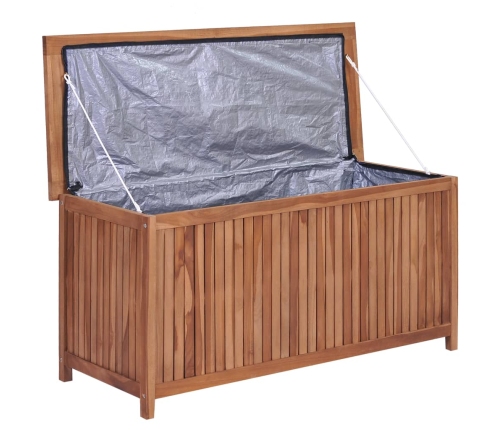 vidaXL Caja de almacenaje de jardín madera maciza de teca 120x50x58 cm