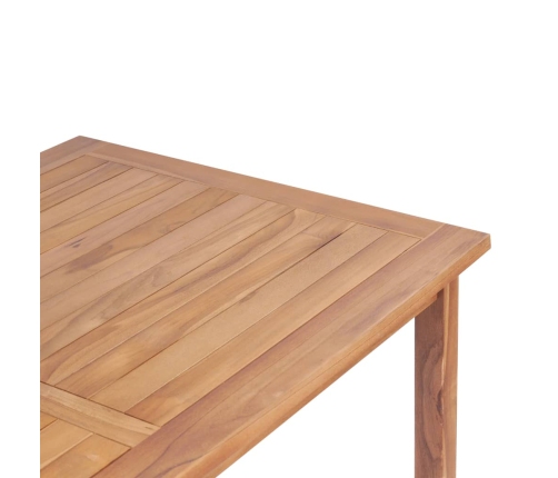 Mesa de bar de jardín de madera maciza de teca 120x65x110 cm