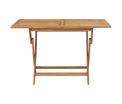 vidaXL Mesa plegable de jardín madera maciza de teca 120x70x75 cm