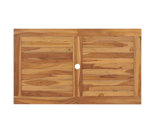 vidaXL Mesa plegable de jardín madera maciza de teca 120x70x75 cm